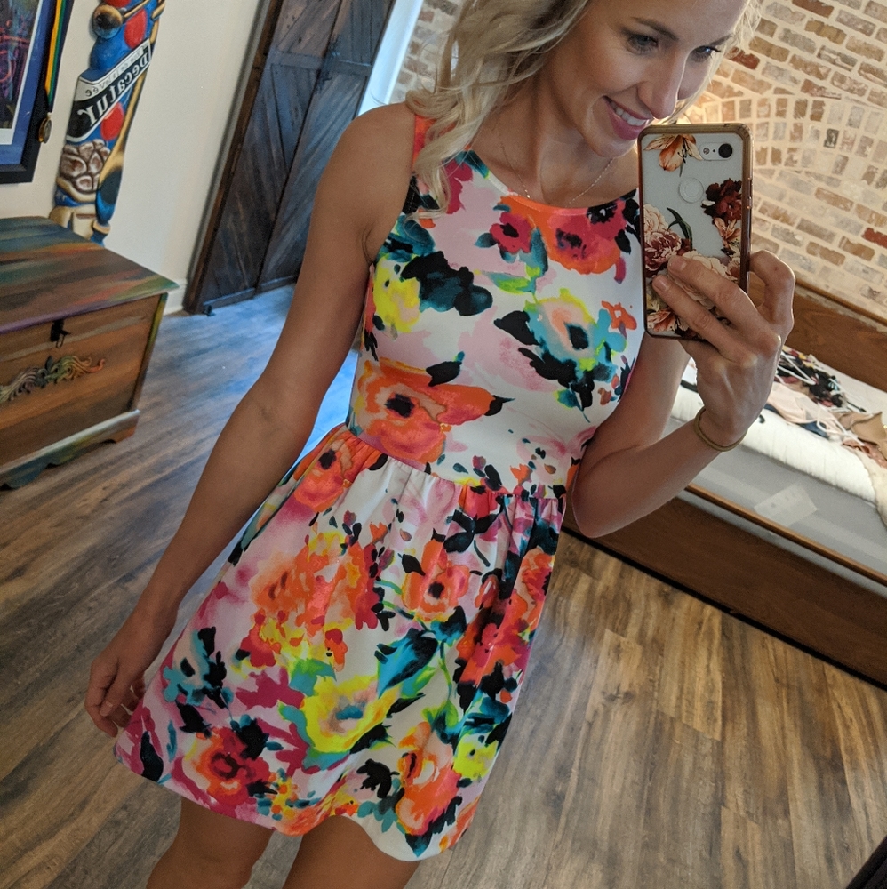 Neon Floral Sundress